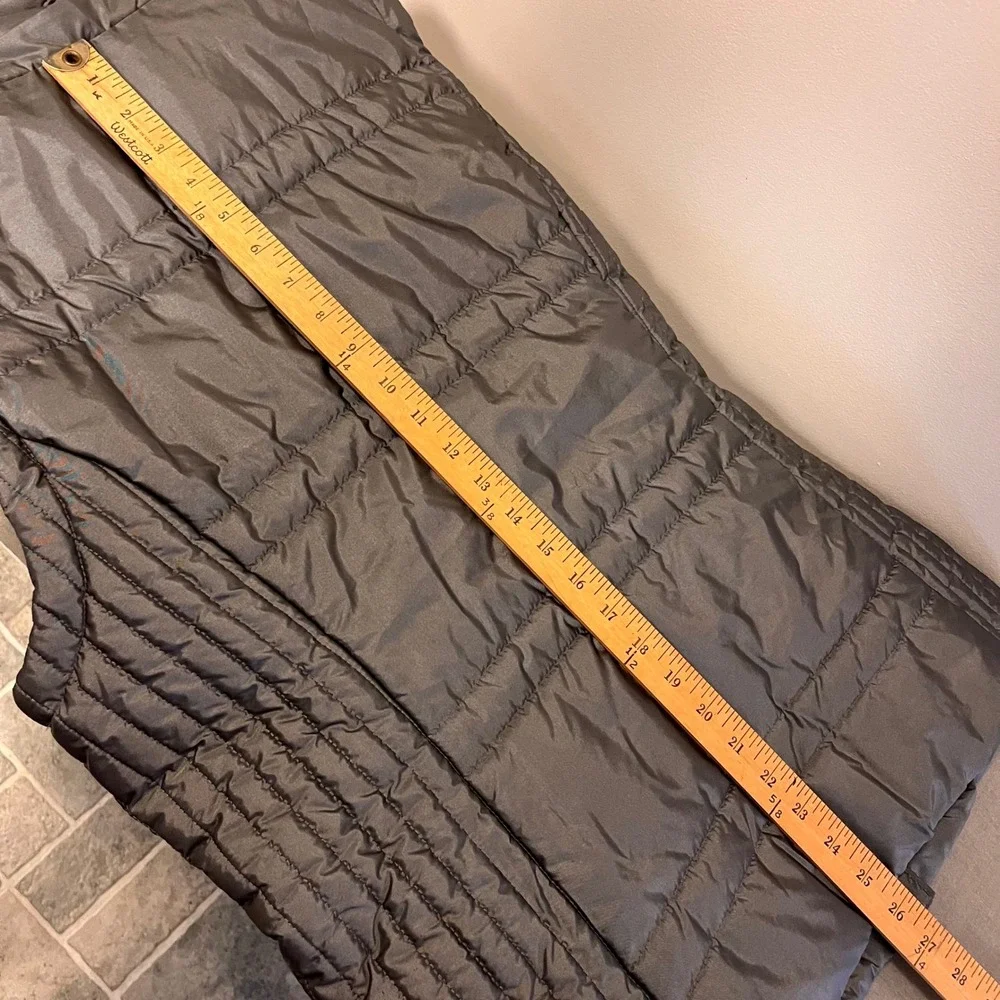 New York & Company Womens Puffer Vest Gray Quilted Zip Up Sleeveless Jacket L